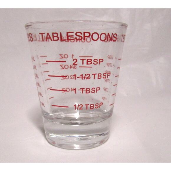Entertaining Other - Entertaining Clear Shot Glass 1 Ounce Marked Measurements Milliliters Teaspoons